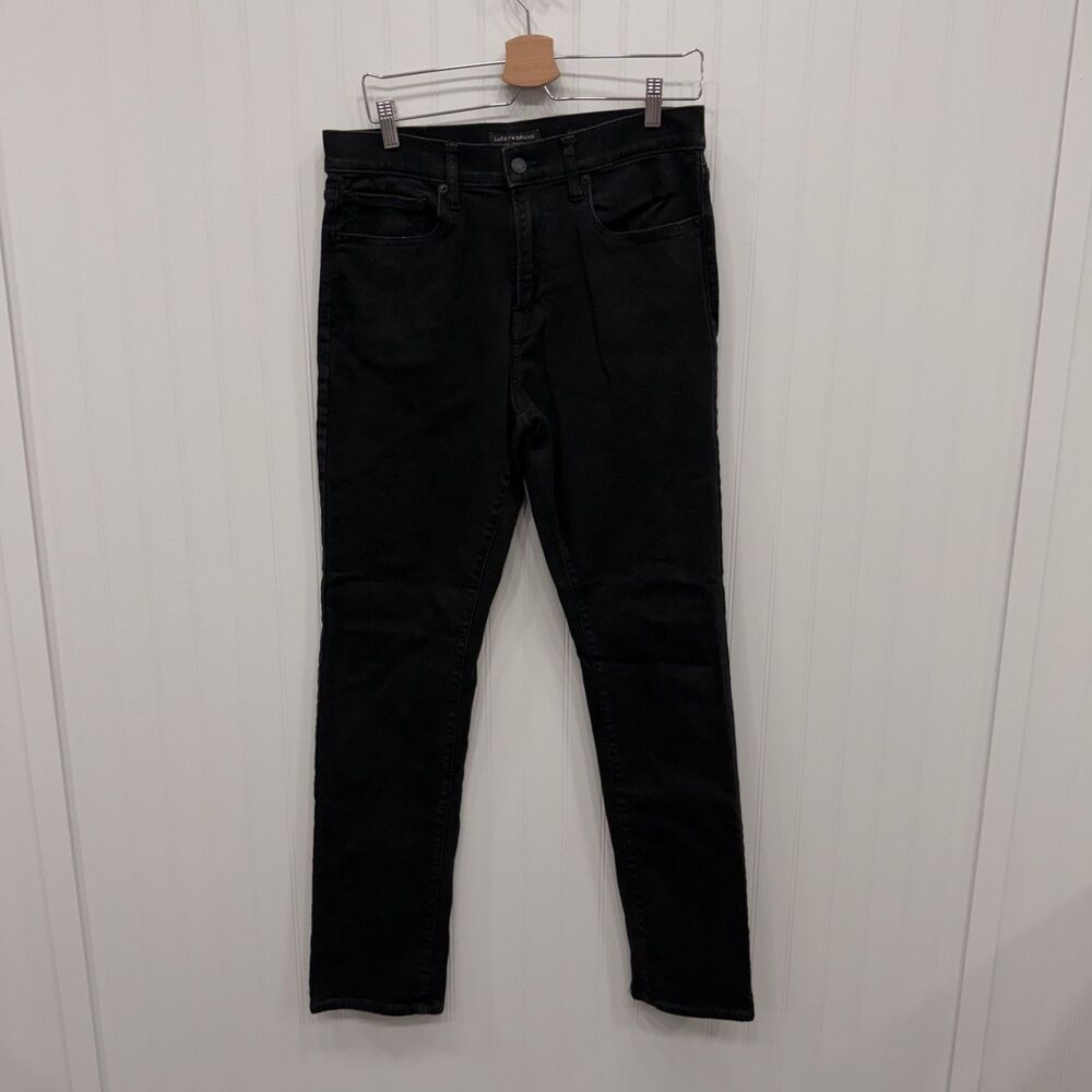 Lucky Brand W32 x L34 Black 410 Athletic Straight Stretch Denim Jeans